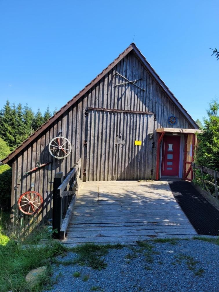 Rennsteigscheune Steinbach am Wald Buitenkant foto